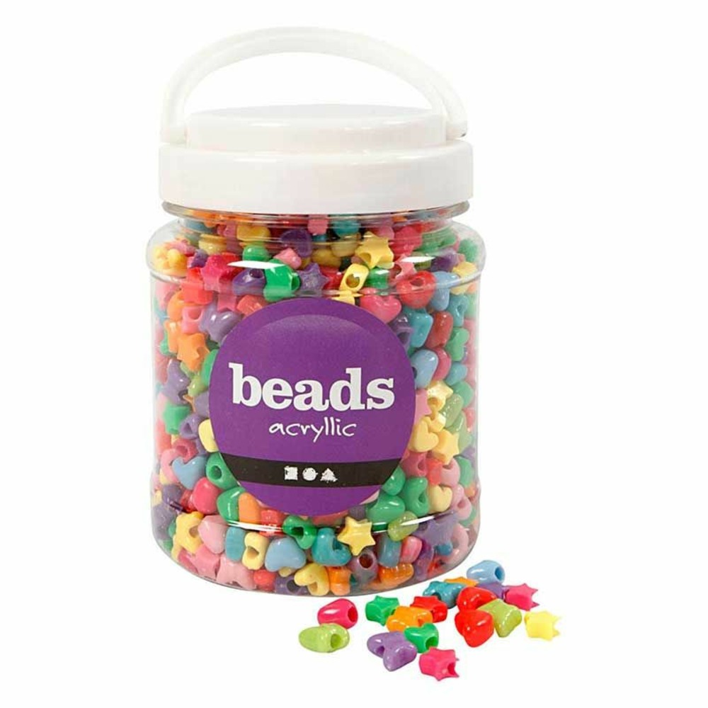 Perles étoiles novelty 400 g ø 10 mm - multicolore