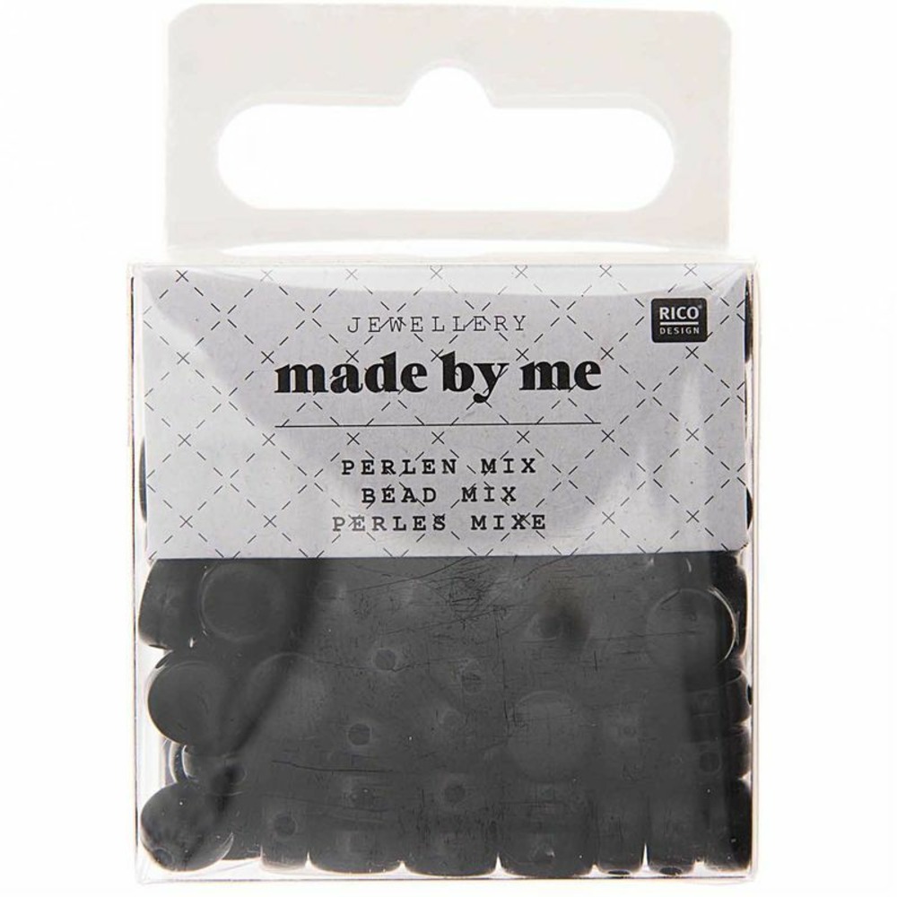 165 perles rondes 5 x 7 mm - noir