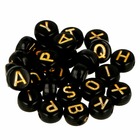 300 perles noires alphabet