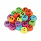300 perles alphabet 7 mm - couleurs fluos