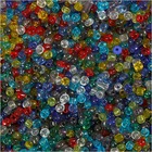 Perles rocaille multicolores transparent ø 4 mm - 130 g