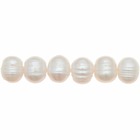 Perles d'eau douce nacrées - blanc - 12 mm
