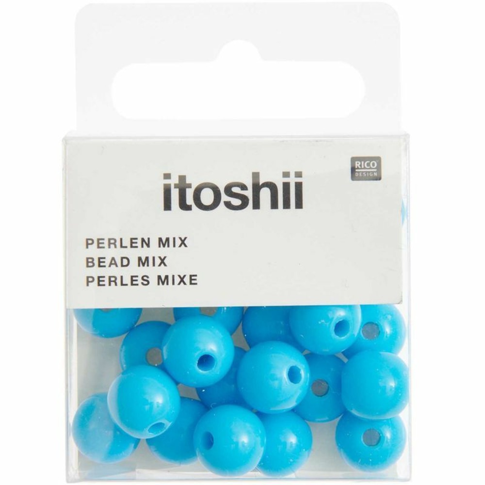 24 perles rondes 10 mm - turquoise