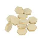 15 perles en bois hexagonales 20 x 5 mm