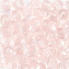 45 perles en verre à facettes rondes ø 4 mm - rose clair