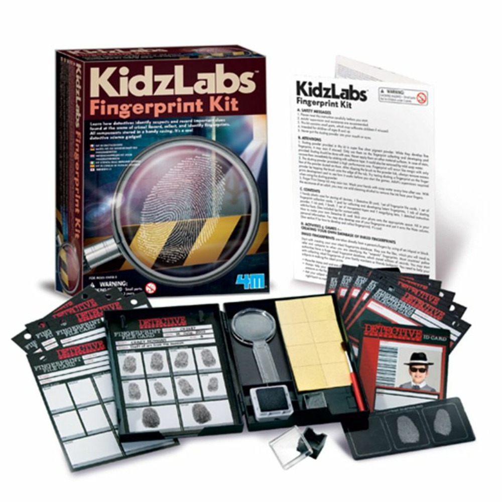 Coffret découverte de la police scientifique - empreintes digitales - kit