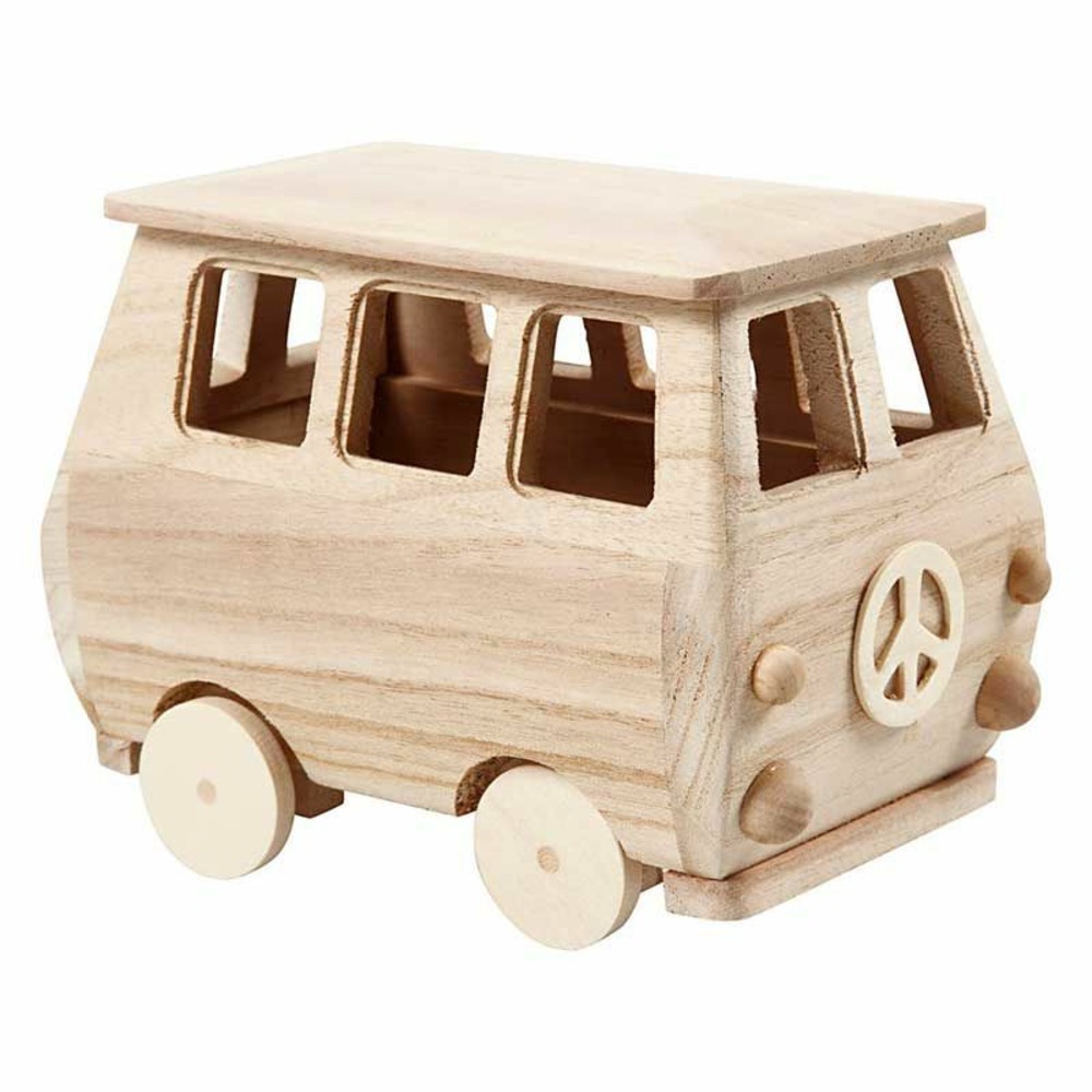Mini-van en bois 17 x 13 cm