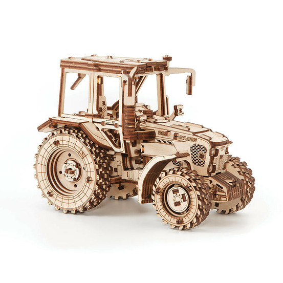 Maquette 3d en bois - tracteur 28,2 cm