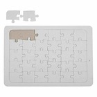 Puzzle à décorer blanc 21 x 30 cm - 30 pièces