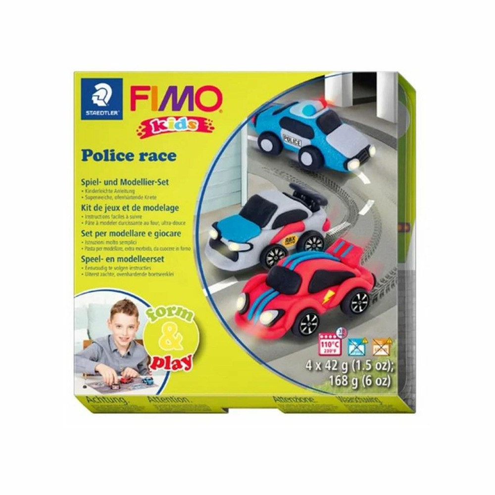 Coffret modelage enfant - pâte polymère - voitures de police