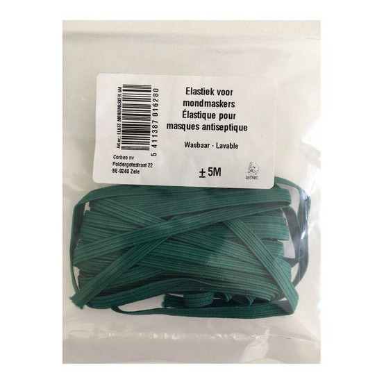 5 mètres d'élastiques pour masques antiseptiques - largeur 5/6 mm
