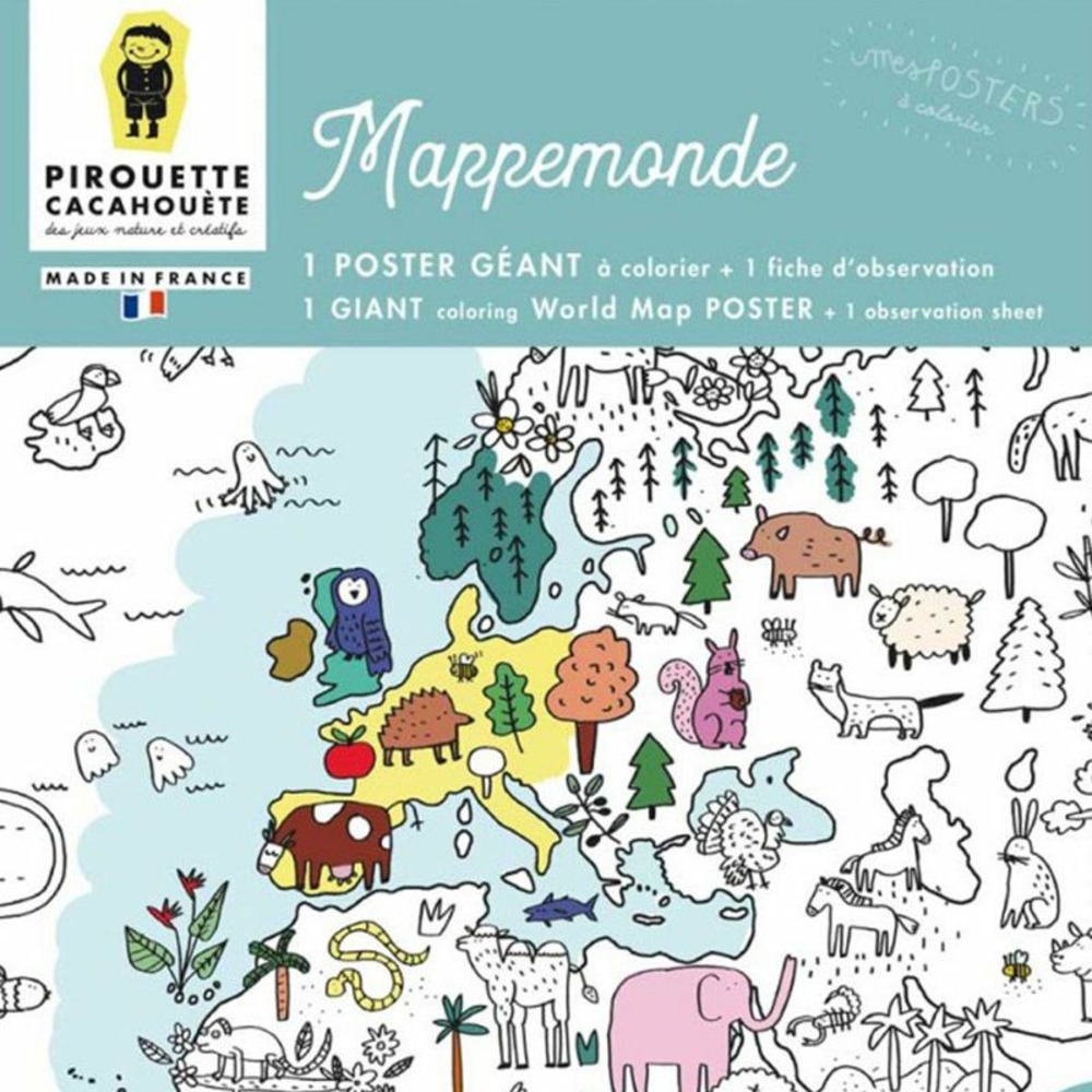 Poster à colorier - animaux du monde