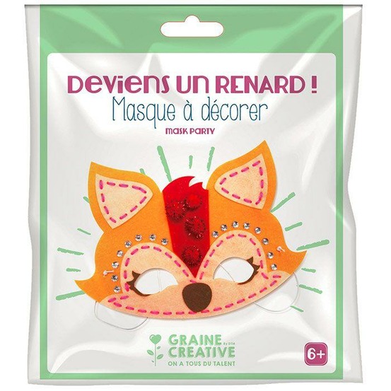 Kit masque en feutrine à décorer - renard