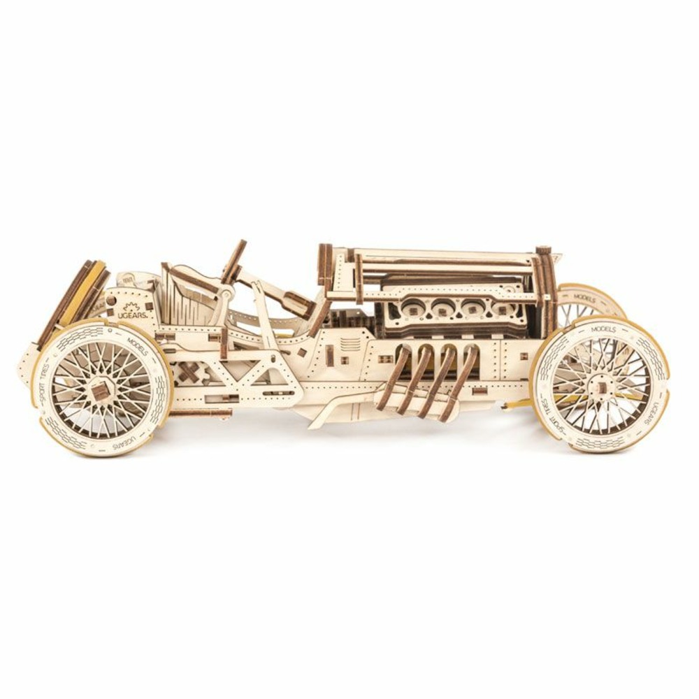 Maquette en bois 3d - voiture 'grand prix'