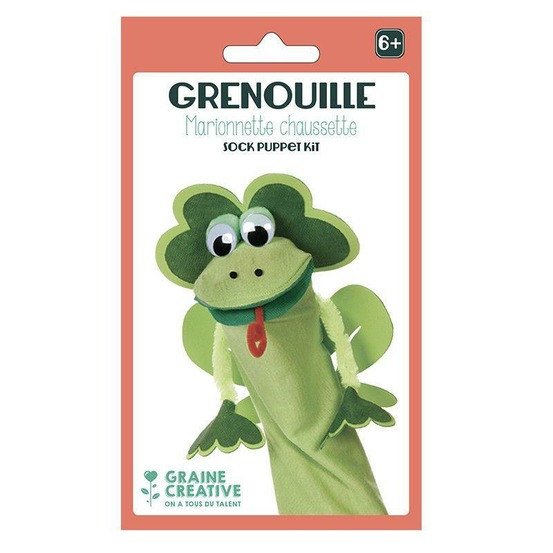 Je fabrique ma marionnette grenouille - coffret diy