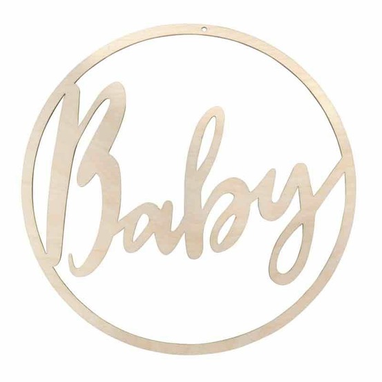 Décoration baby en bois 30 cm