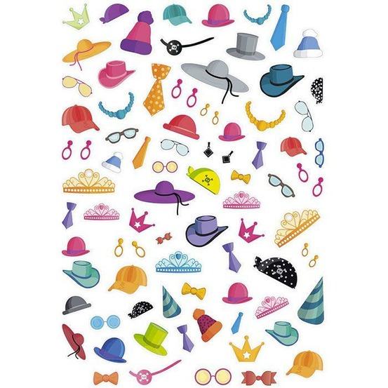 120 gommettes adhésives - accessoires et déguisement