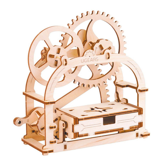 Maquette en bois 3d - boîte mécanique 20 cm