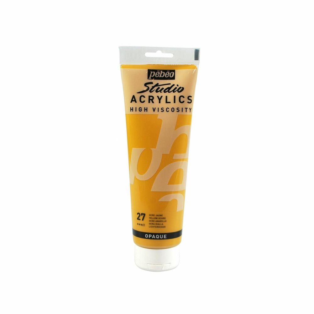 Peinture acrylique opaque - ocre jaune - 250 ml