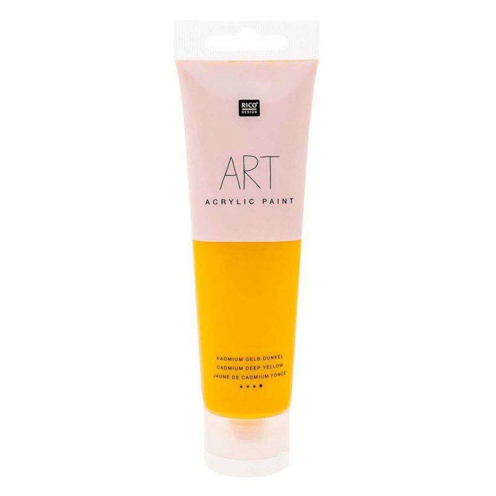Peinture acrylique - jaune de cadmium foncé - 100 ml