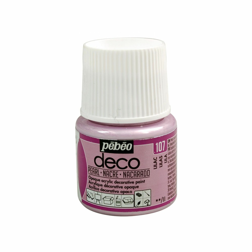 Peinture acrylique opaque nacrée - lilas - 45 ml