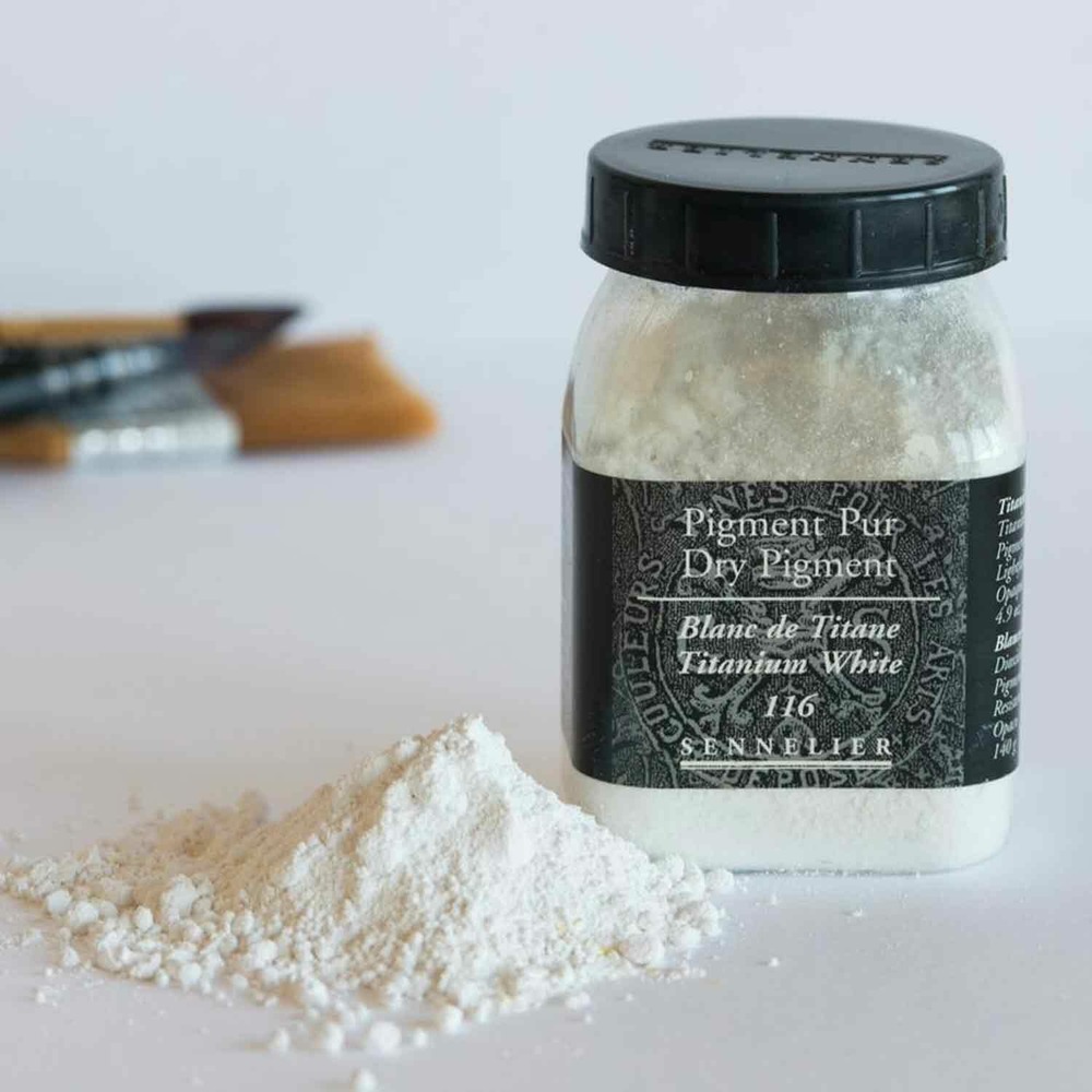 Pigment pour création de peinture - pot 140 g - blanc de titane