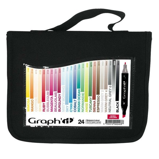 Trousse 24 marqueurs graph'it - basic colors