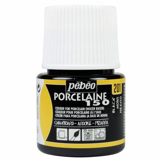 Peinture à l'eau moirée pour porcelaine - ardoise - 45 ml