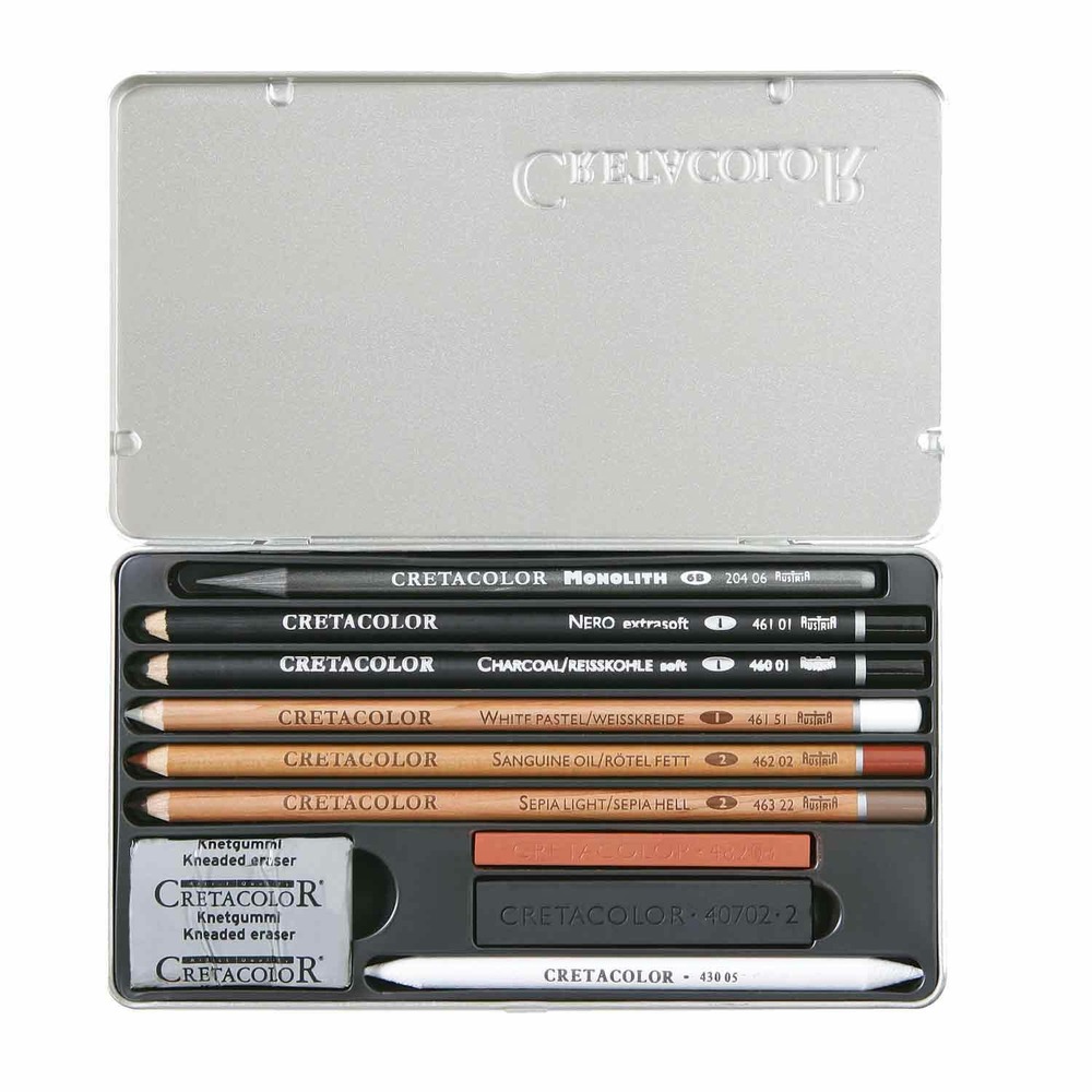 Coffret beaux arts pour dessin au graphite pour esquisse 10 pièces artino
