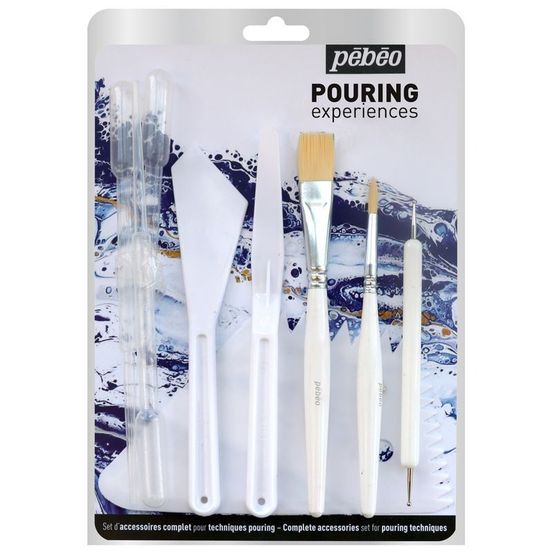 Set d'accessoires pour techniques de pouring