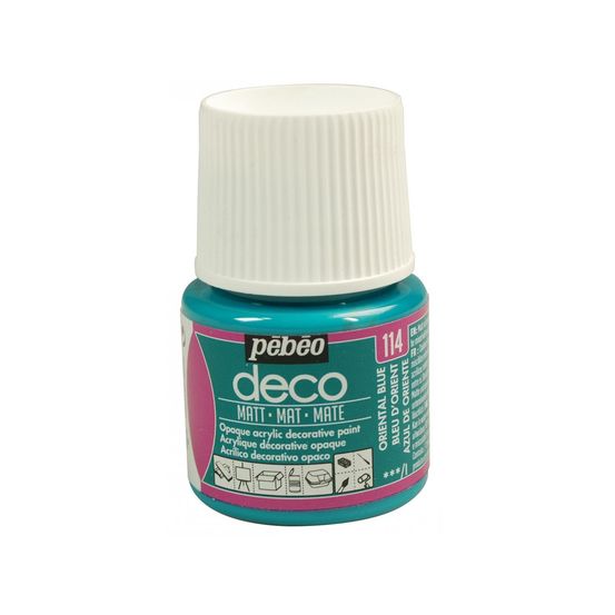Peinture acrylique opaque mate - bleu d'orient - 45 ml