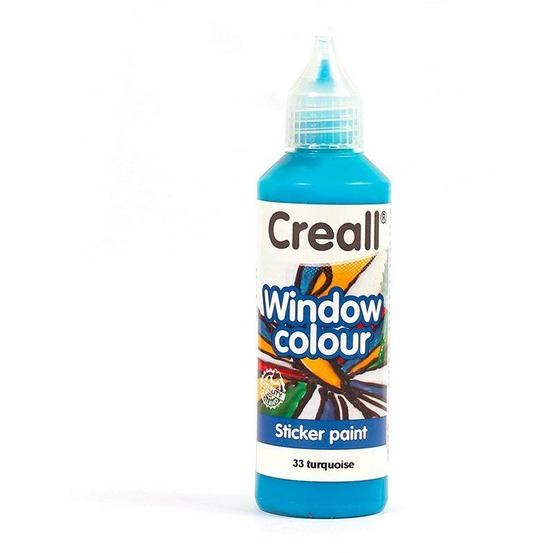 Peinture repositionnable pour vitres creall glass 80 ml - bleu turquoise