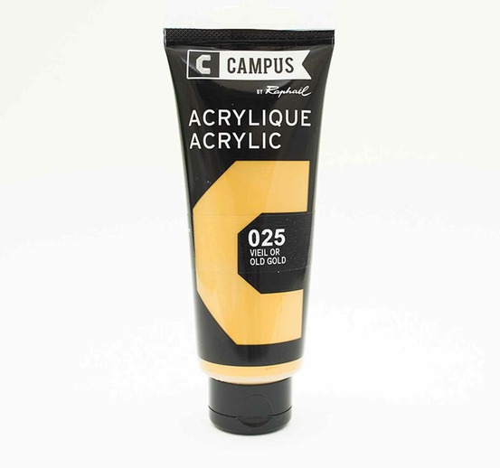 Peinture acrylique 100 ml - vieux doré n°025