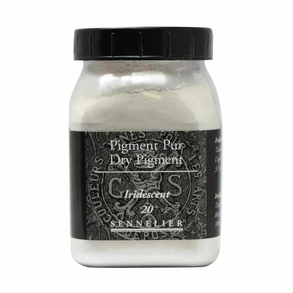 Pigment pour création de peinture - pot 100 g - gris iridescent pour nacrer