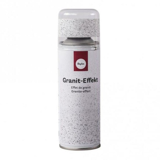 Peinture spray effet granit 200 ml - blanc