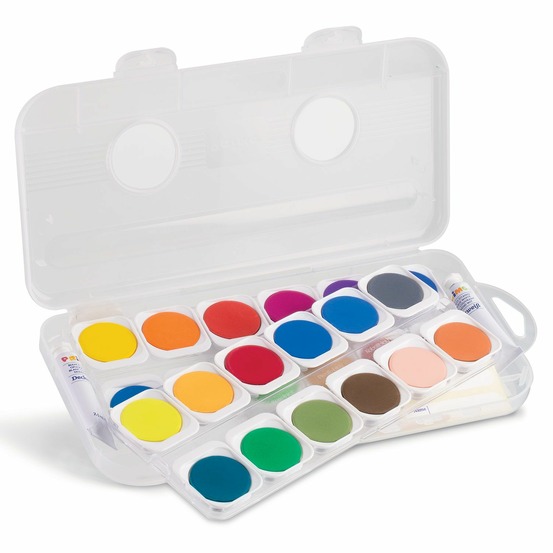 24 peintures aquarelle en godet ø 30 mm