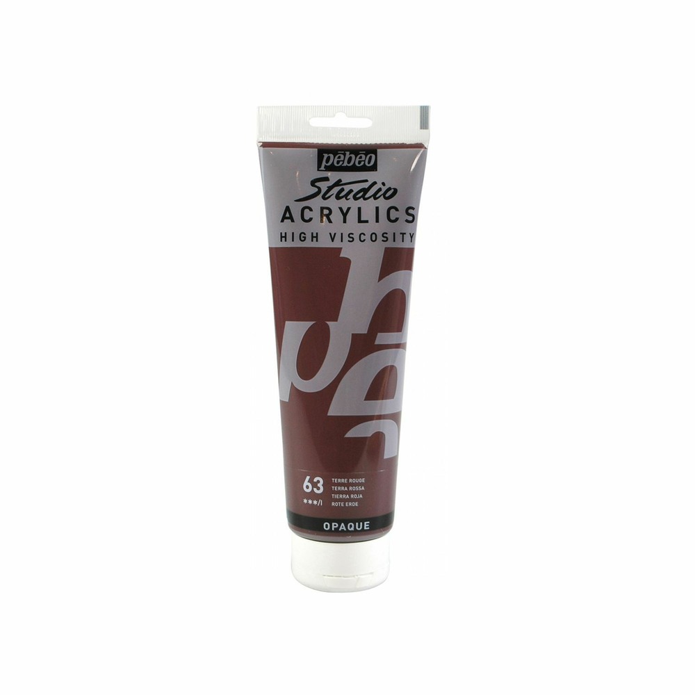 Peinture acrylique opaque - terre rouge - 250 ml