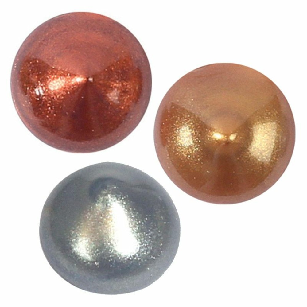 3 peintures slow & art 30 ml - cuivre-or-argent nacrés