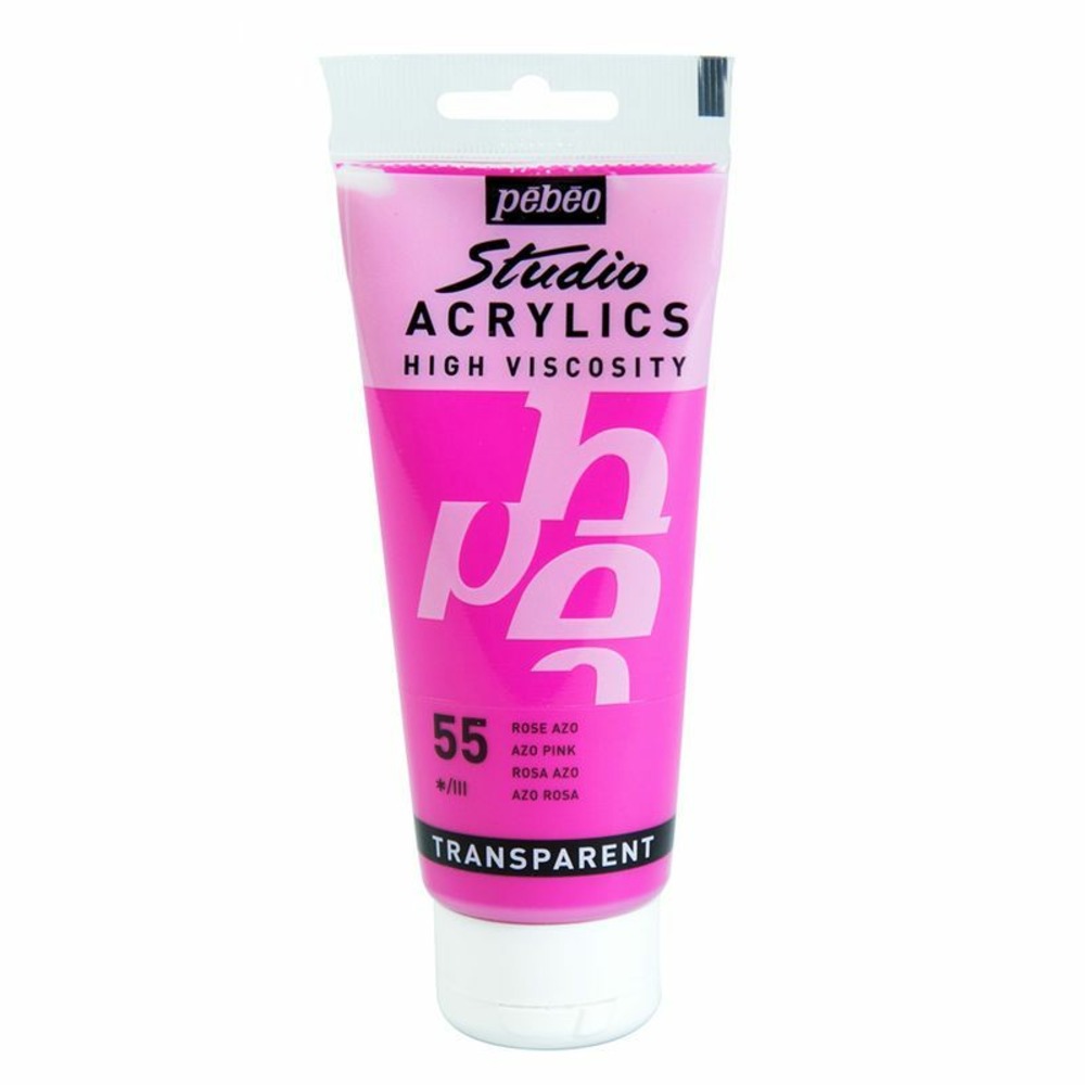 Peinture acrylique transparente - rose azo - 100 ml