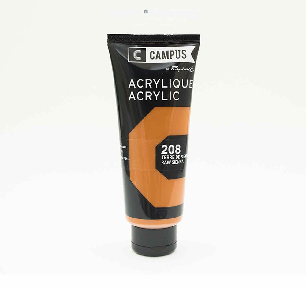 Peinture acrylique 100 ml - marron terre de sienne naturelle n°208