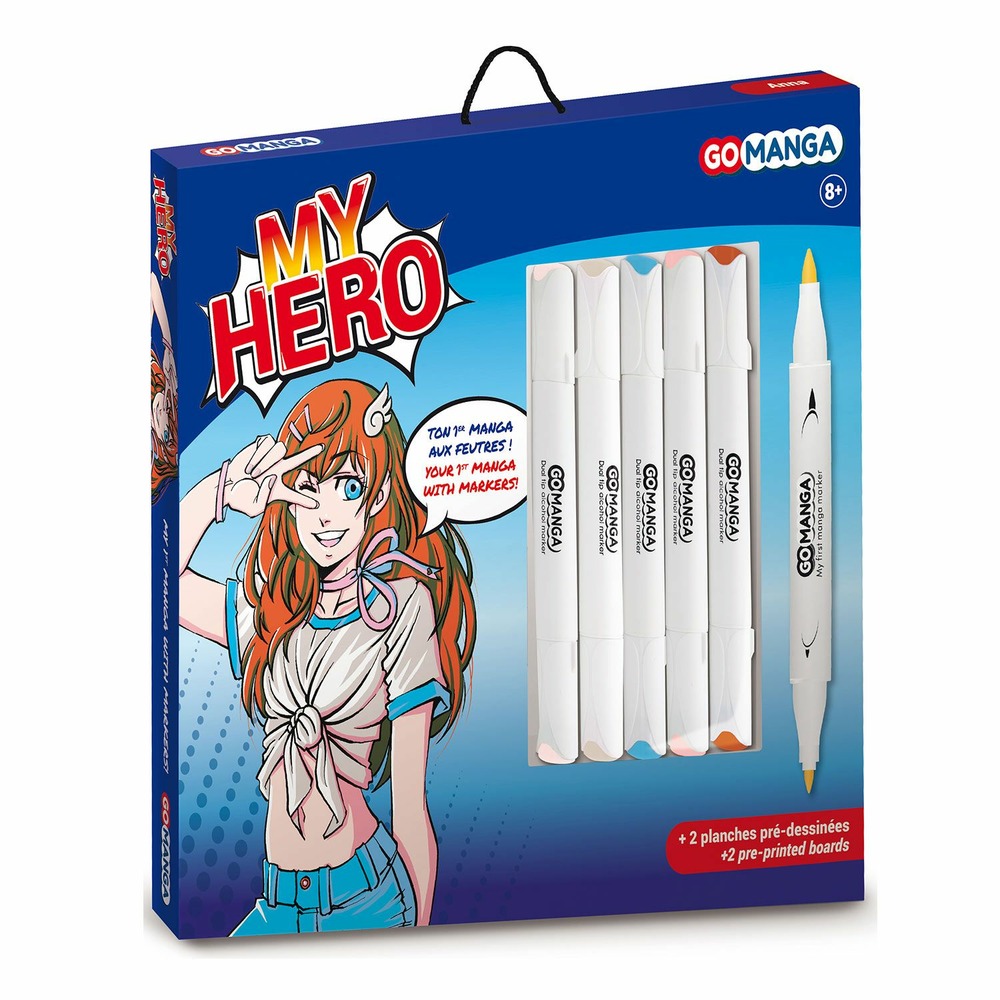 Kit de dessin my hero go manga - anna