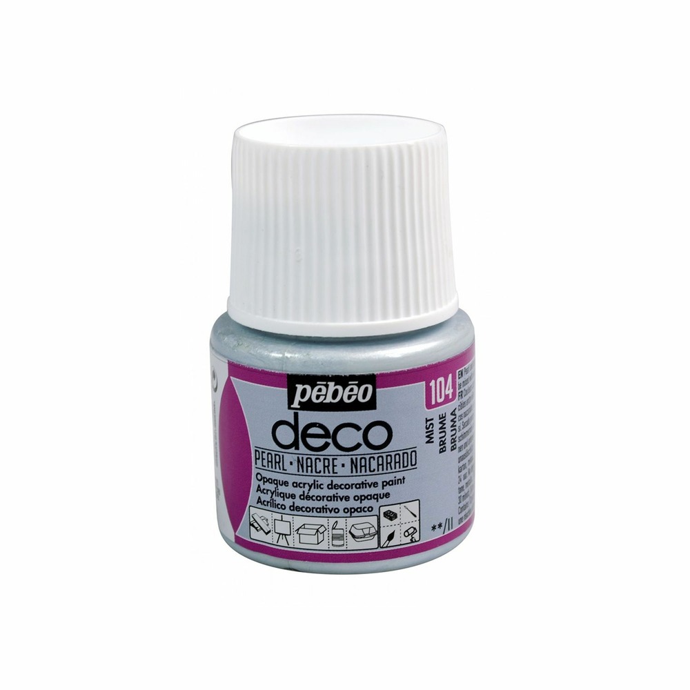 Peinture acrylique opaque nacrée - brume - 45 ml