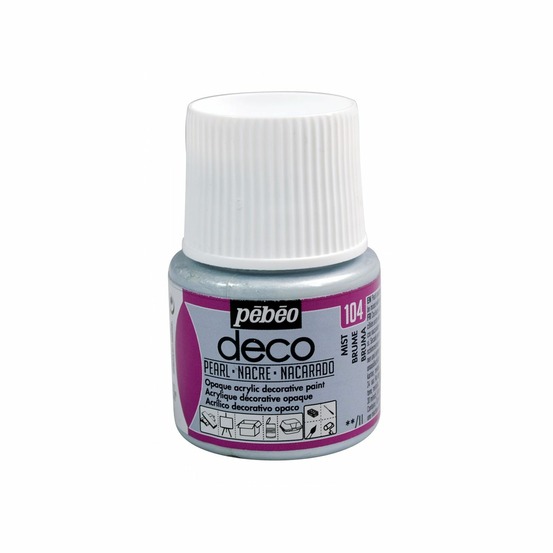 Peinture acrylique opaque nacrée - brume - 45 ml