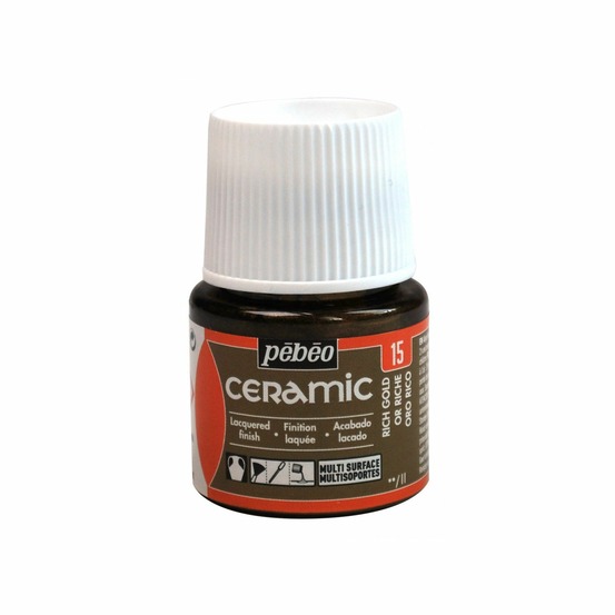 Peinture céramique et multi-surfaces - or - 45 ml