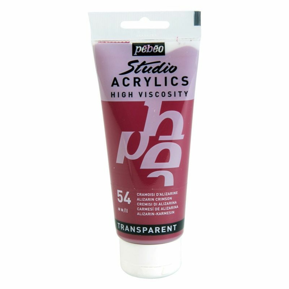 Peinture acrylique transparente - rouge profond - 100 ml