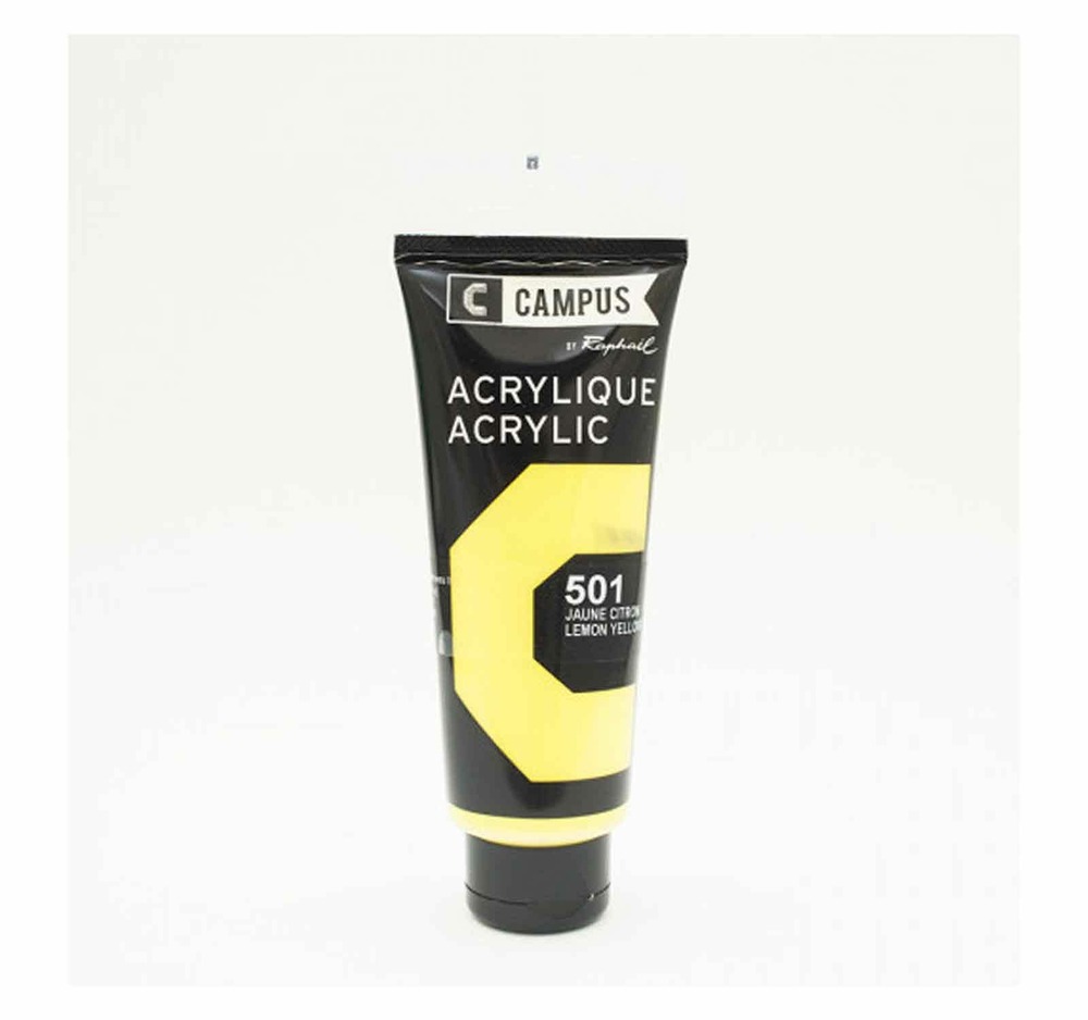 Peinture acrylique 100 ml - jaune citron n°501