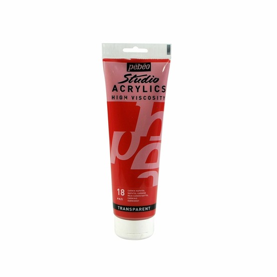 Peinture acrylique transparente - carmin - 250 ml