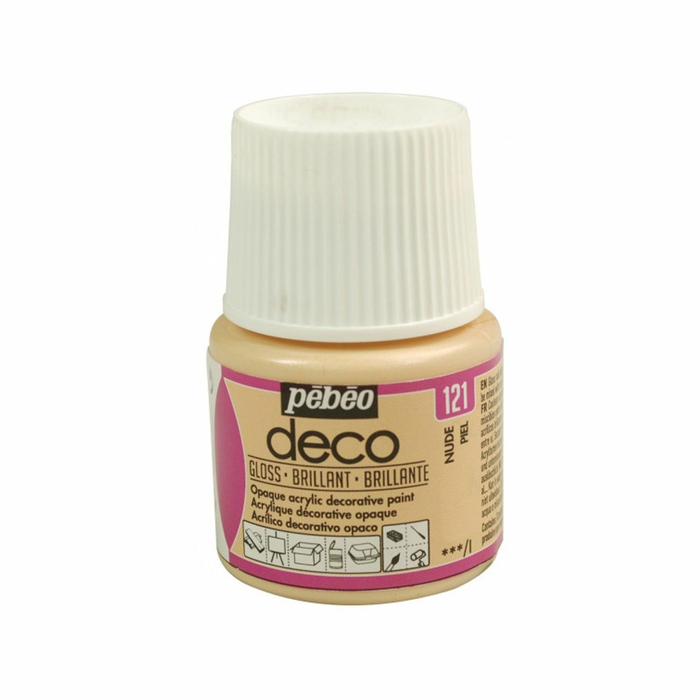 Peinture acrylique opaque brillante - nude - 45 ml