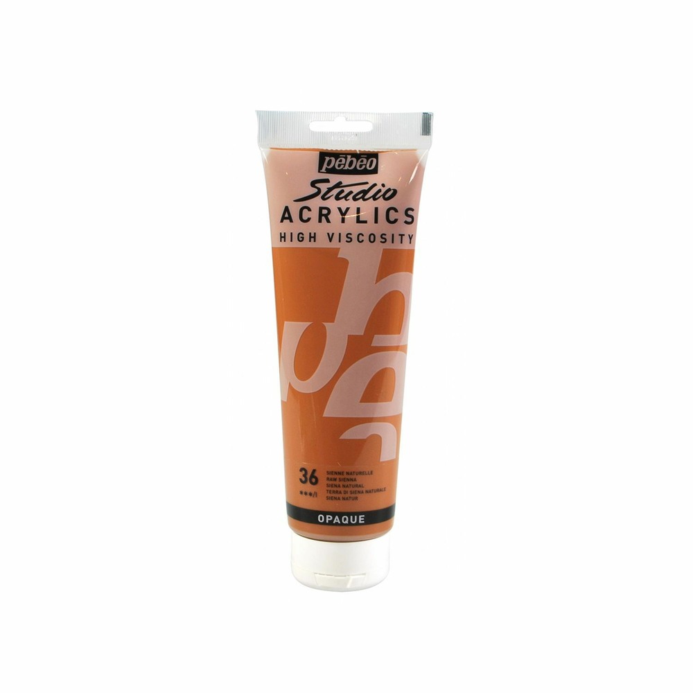 Peinture acrylique opaque - terre de sienne - 250 ml