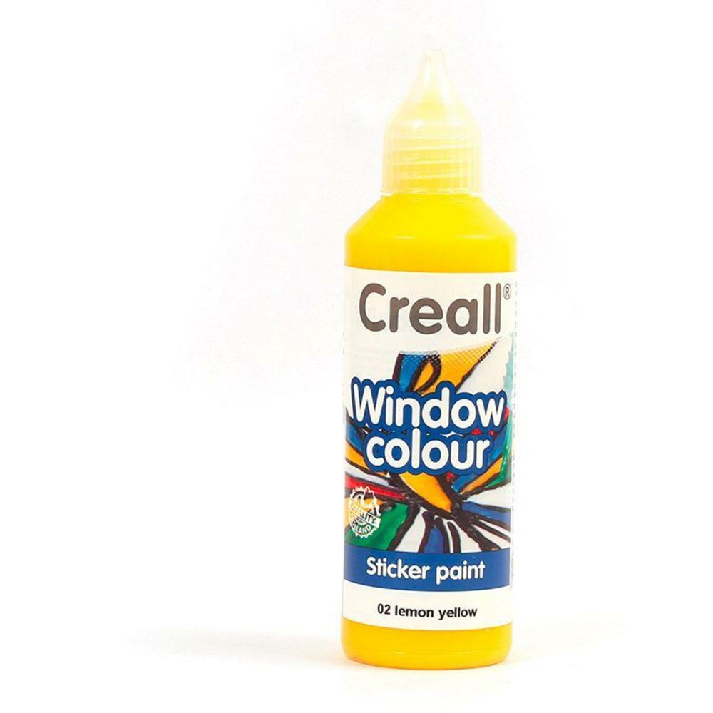 Peinture repositionnable pour vitres creall glass 80 ml - jaune citron